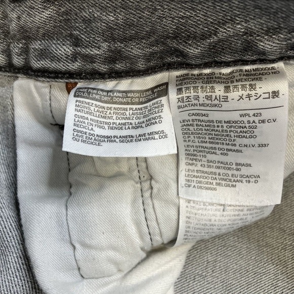 Levis 501 Jeans Dirienzo Gray Rigid Denim Men’s 36x30 Y2K Button Fly Orig. Fit - Picture 9 of 13